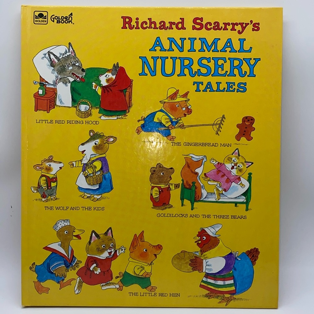 Richard Scarry’s Animal Nursery Tales Golden Book Hardcover Vintage